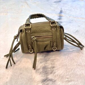 Bershka Mini Bowling Bag Olive Green
